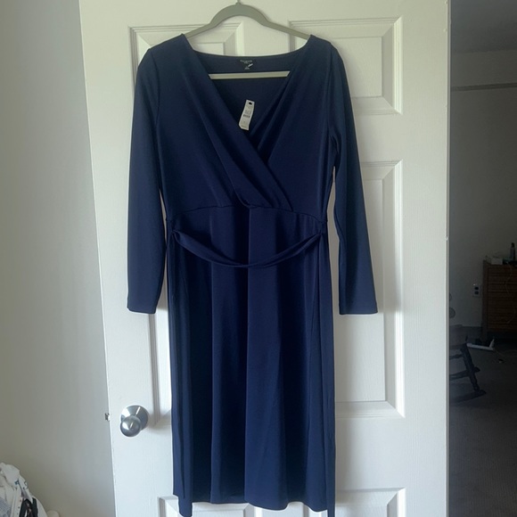 BRAND NEW petite large navy blue Talbots dress. - Picture 1 of 5